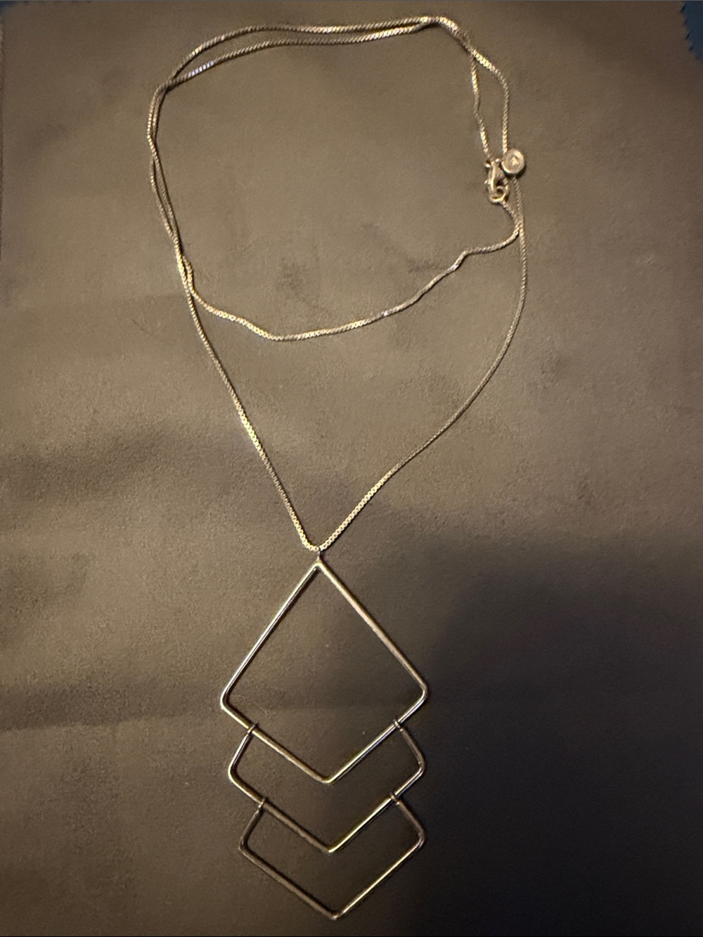 Silpada Silver Layered Diamond-Link Necklace